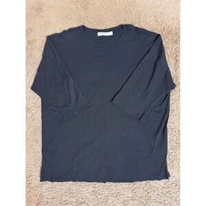 Daniel Patrick Men's Black Oversized Short Sleeve Crewneck Shirt size L Goth